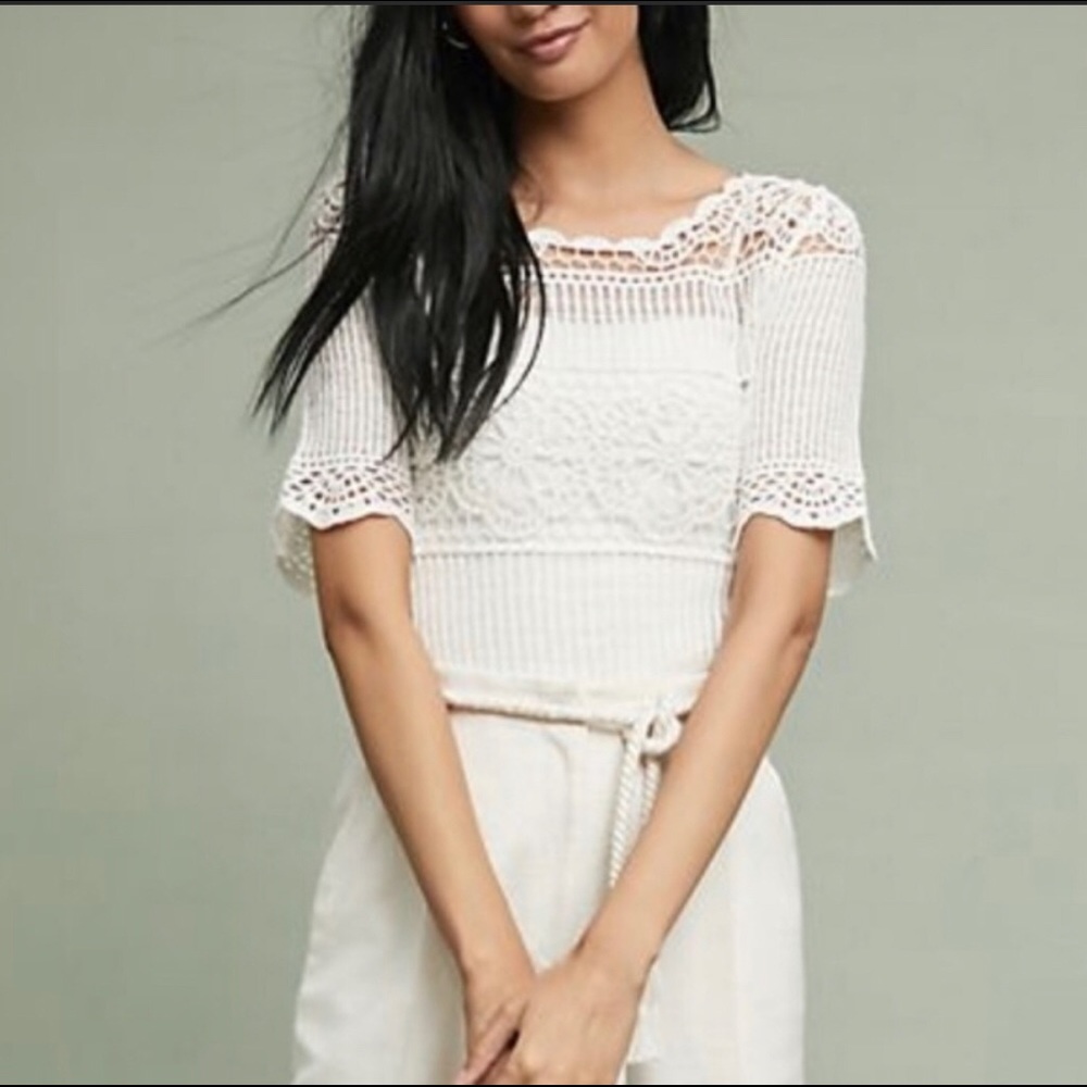*New/Never Worn* J.Coviello Crocheted Top - Anthro